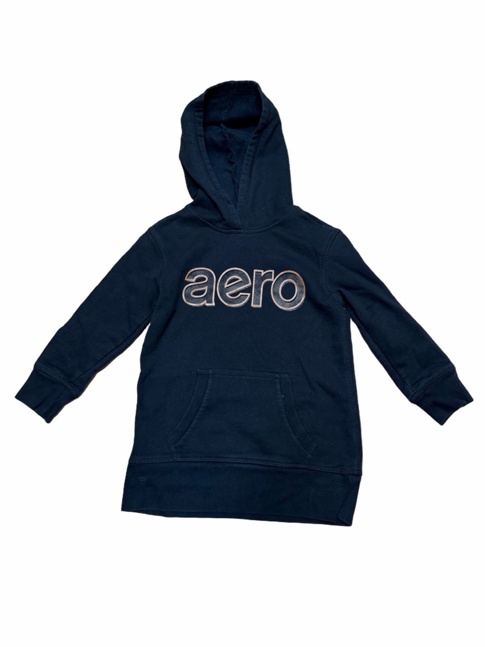 Aeropostale Girls XS Black Aero Logo Hoodie 2000s Retro Preppy Mall Brand Style